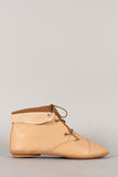 Bamboo Fold Over Cuff Lace Up Bootie