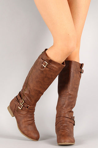 Round Toe Riding Knee High Boot