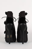 Wild Diva Lounge Strappy Open Toe Heel