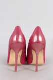 Shimmery Metallic Suede Pointy Toe Pump