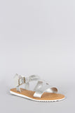 Bamboo Strappy Metallic Sandal