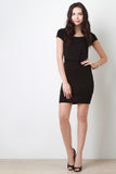 Overlap Knotted Short Sleeve Dress
