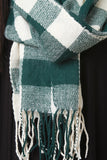 Gauze Knit Plaid Scarf