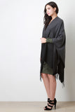 Ombre Woven Fringe Cape