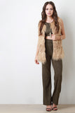 Double Texture Faux Fur Vest