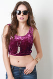 Crush Velvet Crop Top