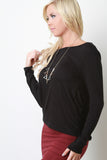 Drape Back Long Sleeved Top