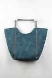 Wrapped Chain Pebbled Leather Tote Bag