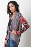 Mixed Media Tribal Sleeve Cardigan