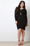 Tulip Hem Ribbed Knit Dress