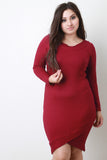 Tulip Hem Ribbed Knit Dress