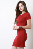 Ribbed Jersey Mini Dress