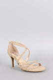 Bamboo Strappy Crisscross Open Toe Heel