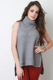 Knitted Sleeveless Turtleneck Top