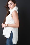 Knitted Sleeveless Turtleneck Top