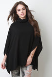 Soft Knit Turtleneck Poncho Top