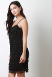 Fringed Spaghetti Strap Dress