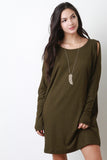 Cold Shoulder Thermal Shift Dress