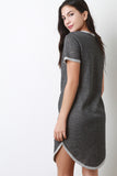 French Terry Distressed T-Shirt Dress