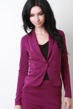 Crepe Single Button Blazer