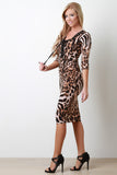 Lace Up Cheetah Dress