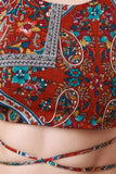 Vintage Paisley Strappy Crop Top