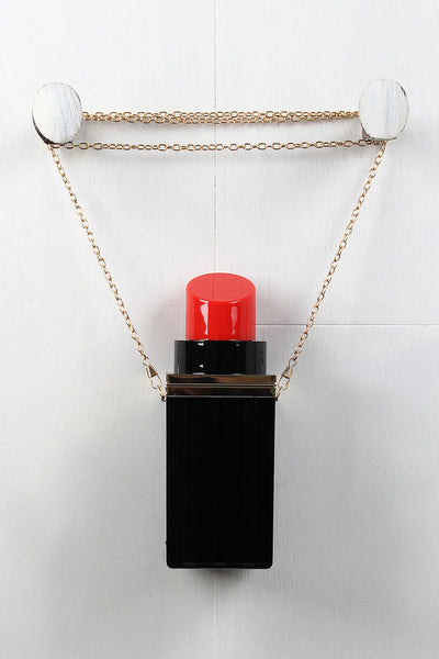 Lipstick Novelty Clutch Bag