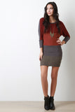 Stripped Dolman Bodycon Dress