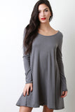 Long Sleeve Soft Knit Shift Dress