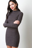 Ribbed Knit Long Sleeve Bodycon Dress