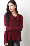 Loose Knit Cowl Neck Sweater Top