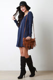 Vegan Leather Fringe Baguette Bag