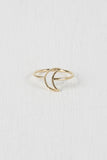 Cutout Crescent Moon Ring