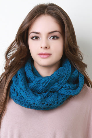 Checkered Diamond Pattern Infinity Scarf