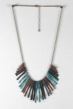 Curved Wave Bib Necklace