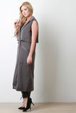 Layered Sleeveless Oversize Trench Coat