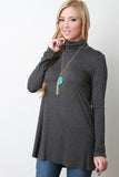 Turtle Neck Long Sleeve Flowy Top