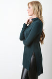 Turtle Neck Long Sleeve Flowy Top