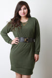 Hook Belt Sweater Dress