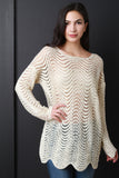 Loose Scallop Knit Sweater