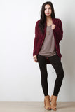 Ribbed Trim Cardigan