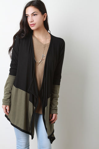 Colorblock Waterfall Cardigan