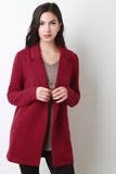 Quilted Knit Pocket Longline Blazer