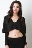 Crepe Cape Crop Top