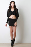 Crepe Cape Crop Top