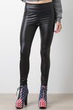 High Waist Vegan Leather Leggings