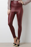 High Waist Vegan Leather Leggings