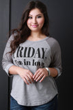 Friday Love Thermal Raglan Top