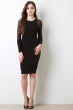 Mesh Raglan Midi Dress