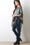 V-Yoke Tribal Dolman Sleeve Poncho Sweater